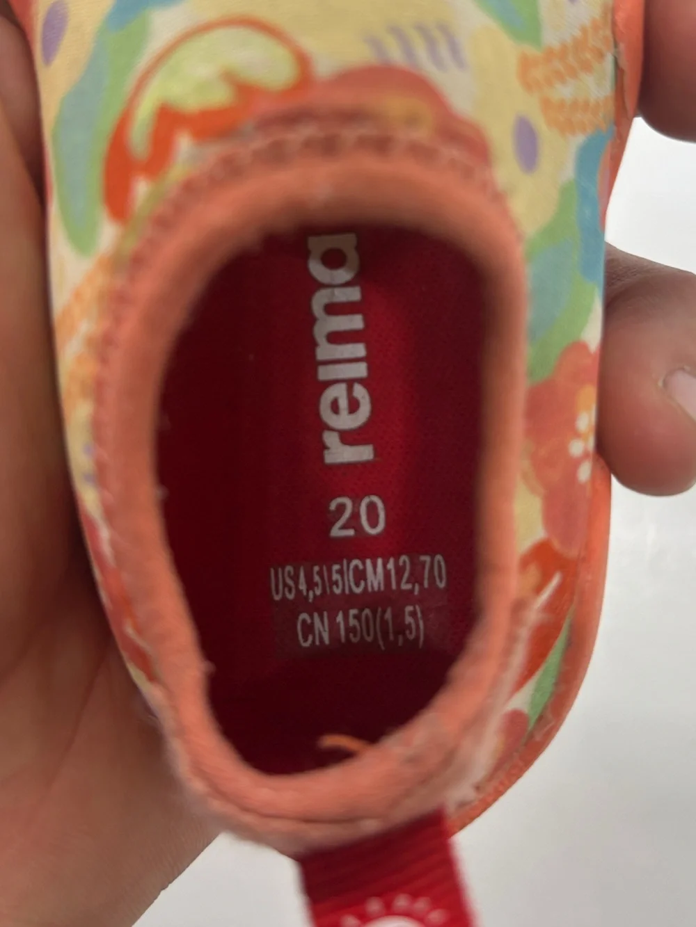 Reima Toddler Barefoot Water Shoes Floral Print EU 20 US 4.5-5